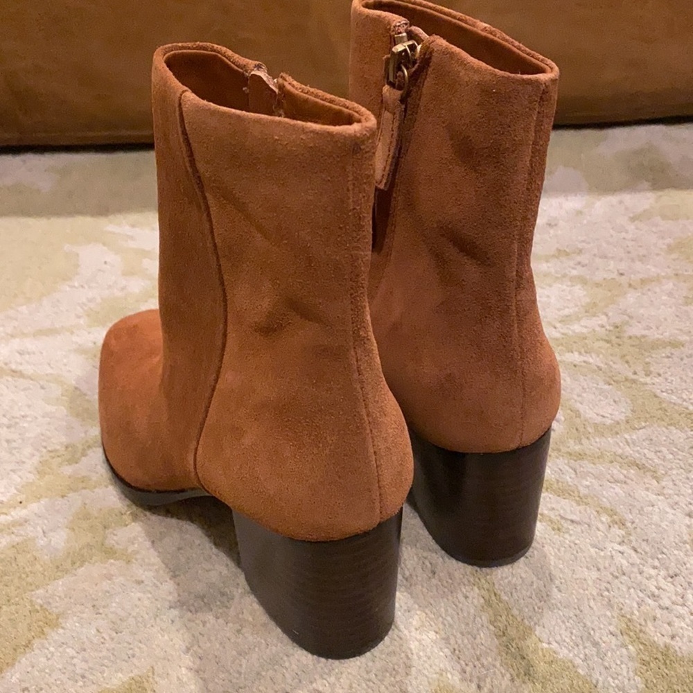 J.Crew New Sadie stacked-heel boots in suede BA568 - Picture 2 of 3